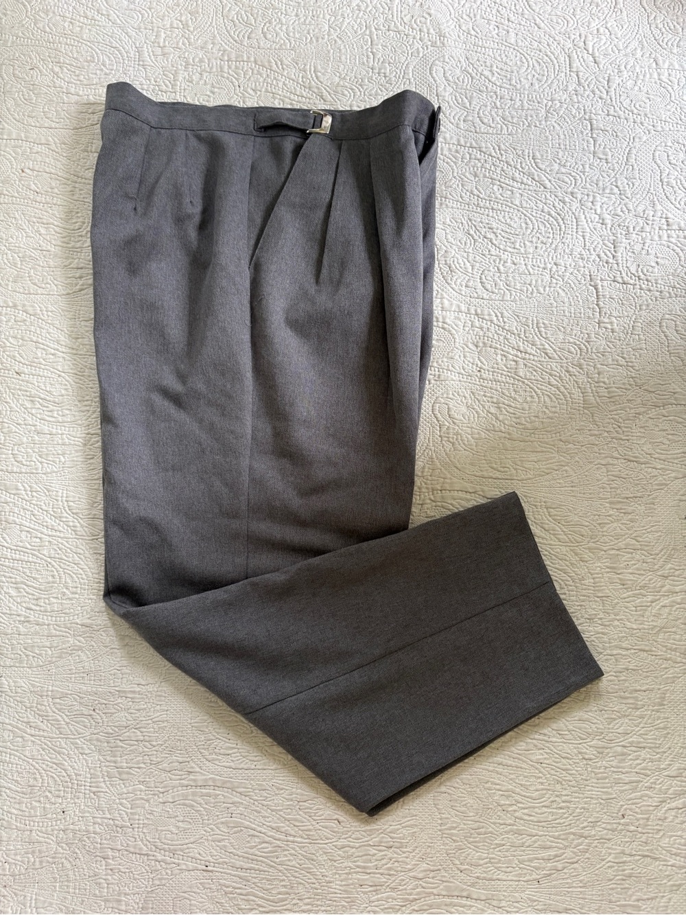 Women’s Liz Baker Classic Pleated Dress Pants - Gray - size 12
